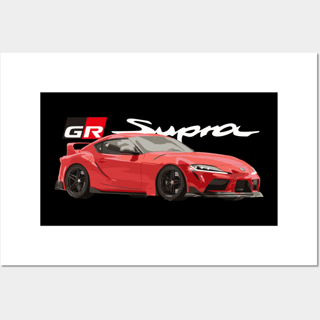 Toyota A90 GR Supra Heritage Wall Art by cowtown_cowboy